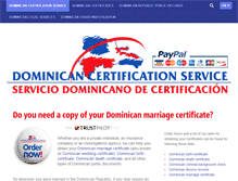 Tablet Screenshot of dominicancertificates.com